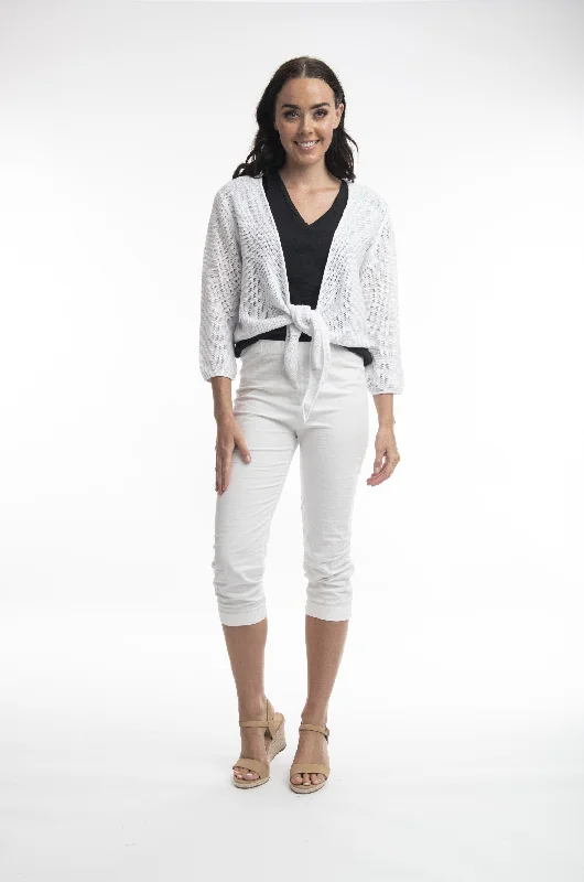 Simple Apparel Orientique Wrap Knit Top (Black or White)