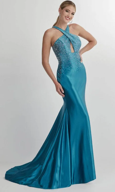 Comfy Outerwear Studio 17 Prom 12894 - Beaded Halter Cutout Prom Gown