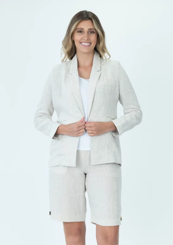 Easy Fit Maglia Linen Blazer (String or Navy)