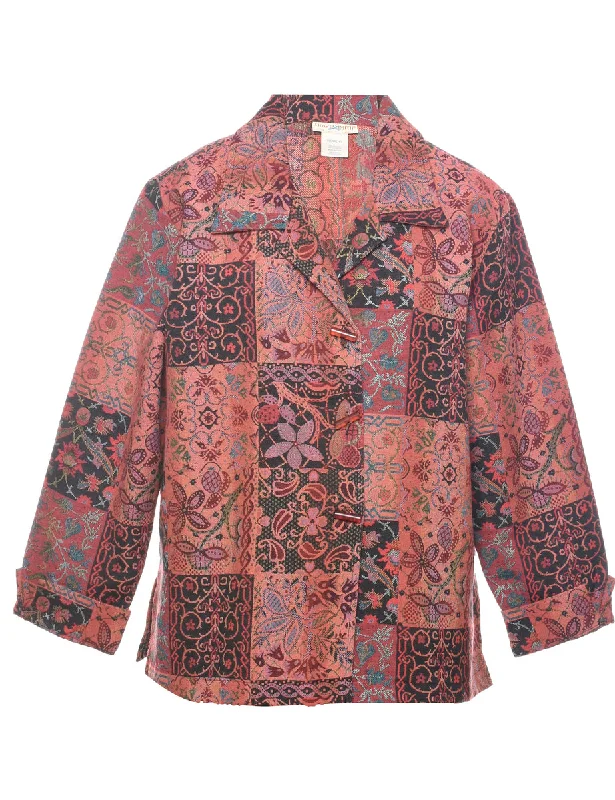 Cool Jackets Floral Pattern Tapestry Jacket - L