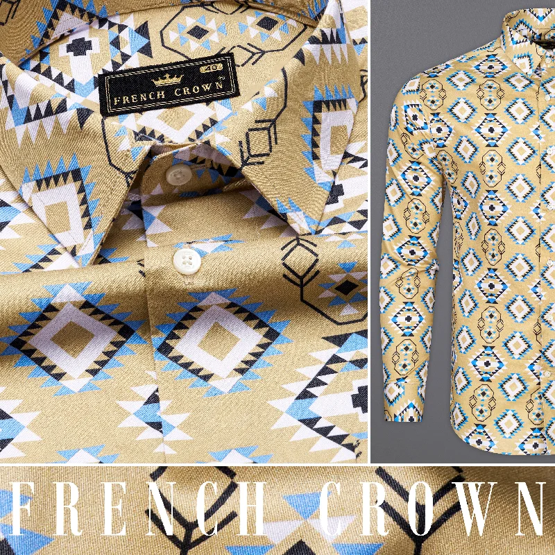 Trends Cashmere Brown with White Multicolour Banjara Printed Super Soft Premium Cotton Shirt Trends Cashmere Brown with White Multicolour Banjara Printed Super Soft Premium Cotton Shirt