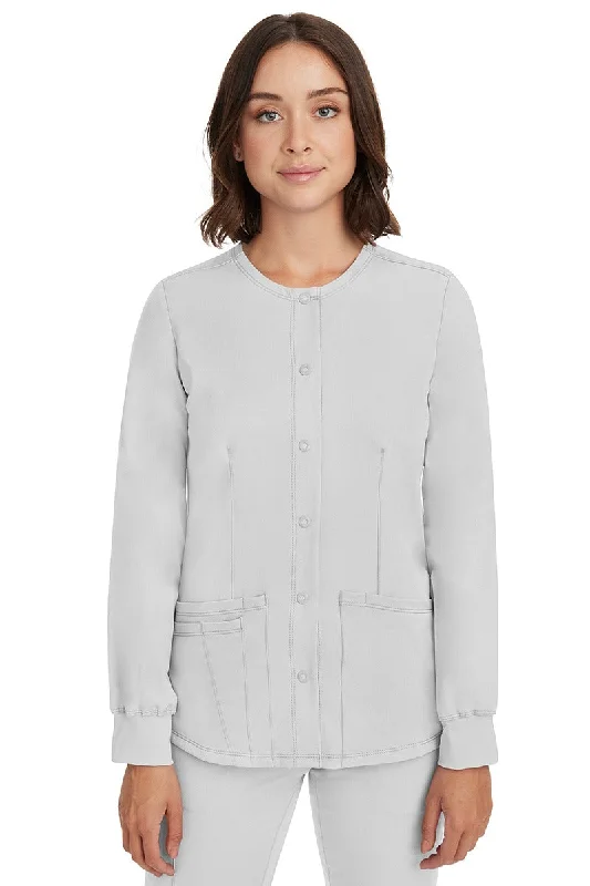 Classic Pieces HH-Works Women's Megan Snap Front Scrub Jacket | White