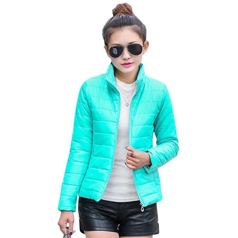 Soft Fashion women's jacket to keep warm in winter padded silk ladies fashion casual Slim padded winter jacket 269T