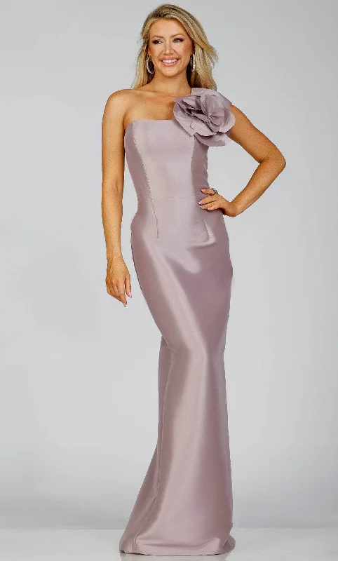 Smart Outfits Terani Couture 231E0319 - One Sleeve 3D Floral Accent Prom Gown