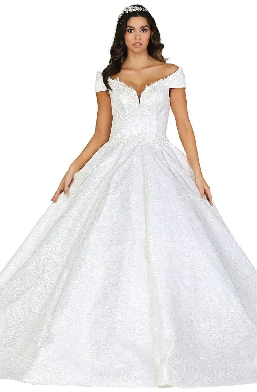 Quality Tailoring Dancing Queen - 107 Off-Shoulder Pleated Wedding Ballgown