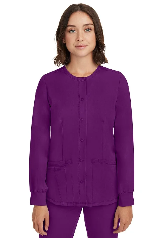 Daily Comfort HH-Works Women's Megan Snap Front Scrub Jacket | Eggplant