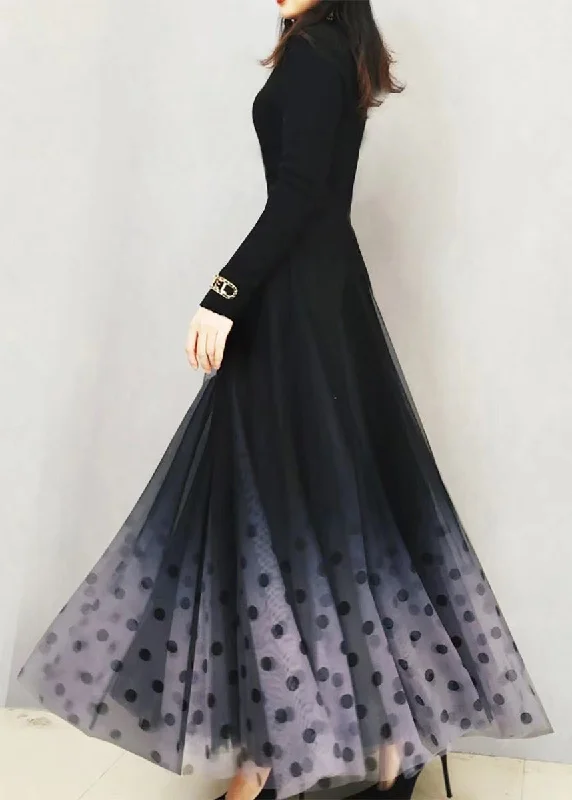 Chic Relaxation French Gradient Color High Waist Exra Large Hem Tulle Skirts Spring
