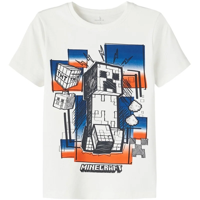 Functional Tops Name it White Alyssum Alvaro Minecraft T-Shirt
