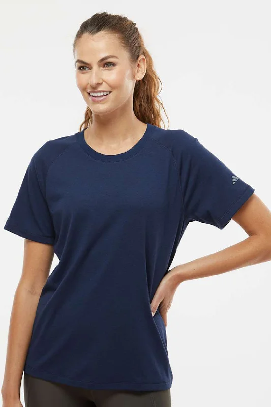 Easy Fit Adidas Womens Short Sleeve Crewneck T-Shirt - Collegiate Navy Blue