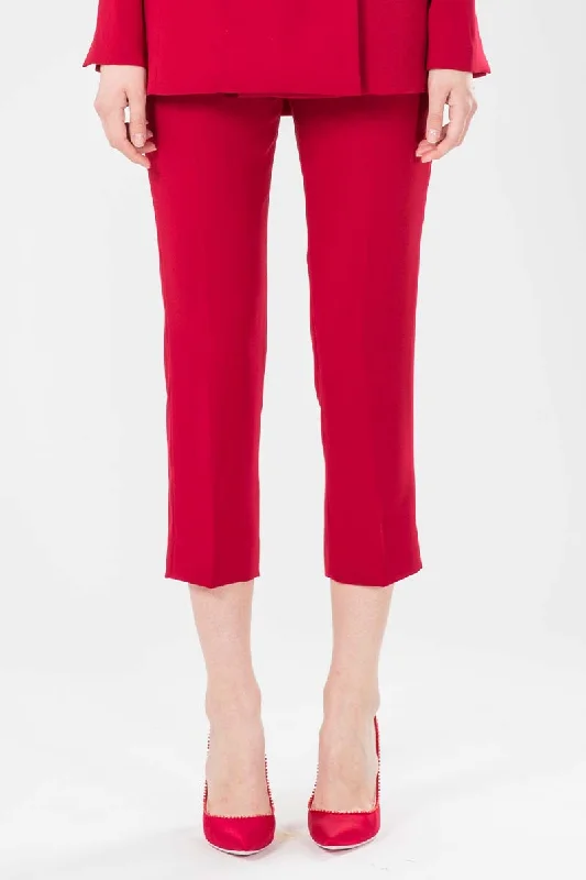 Urban Style IY Cropped Trousers In Red