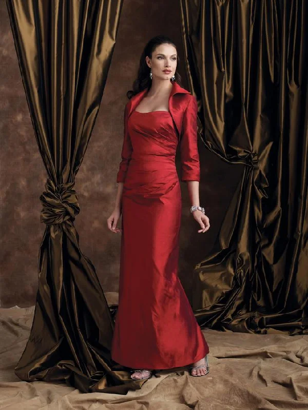 Cozy Basics Boutique by Mon Cheri - 28935 Long Dress In Red