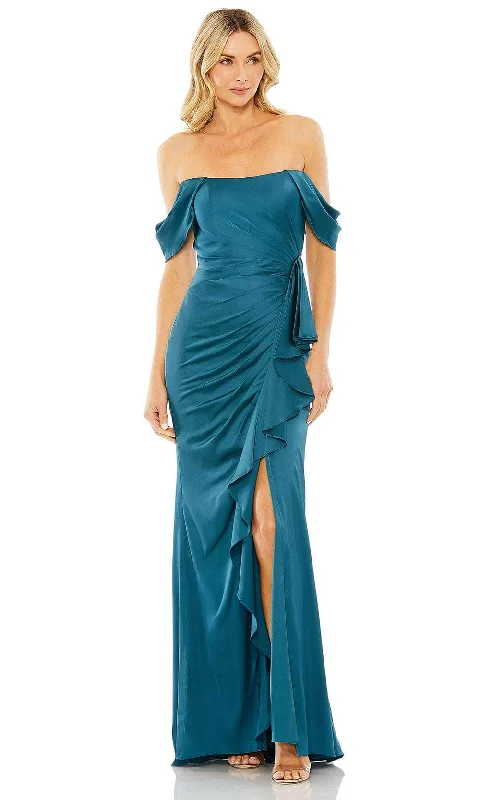 Flexible Wear Ieena Duggal 20678 - Off Shoulder Draped Evening Gown