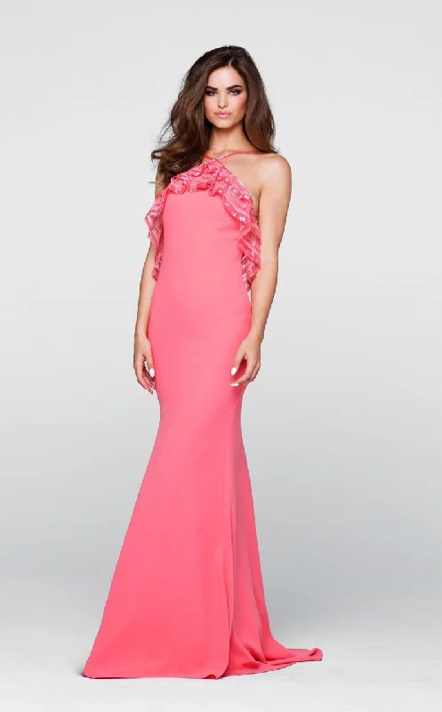Casual Sneakers Tarik Ediz - Beaded Halter Neck Dress 50059