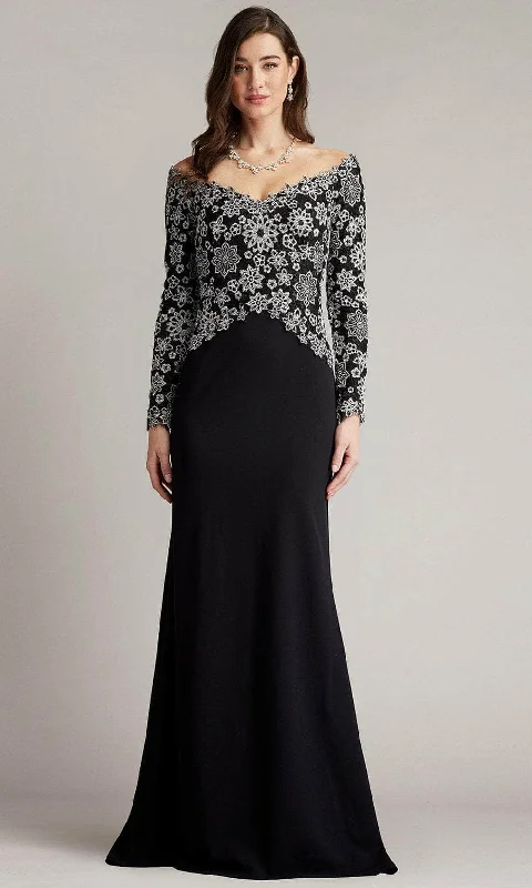 Luxury Customization Tadashi Shoji CFX24576L - Long Sleeve Off Shoulder Evening Gown