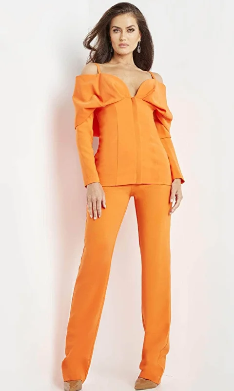 Flexible Styles Jovani 23739 - Off-Shoulder Evening Pant Suit
