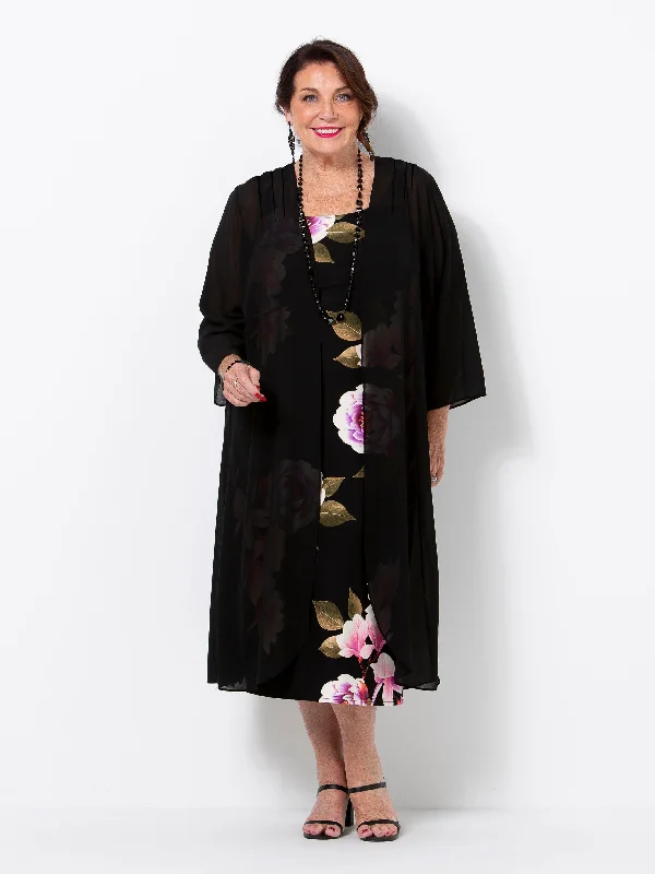 Classic Choice Black Georgette Evening Jacket