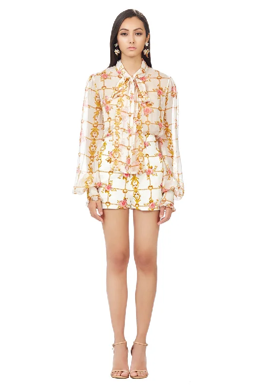 Stylish Comfort Printed High Waisted Shorts