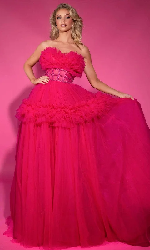 All-Season Outfits Portia and Scarlett PS25305 - Ruffle Detailed Strapless Ballgown