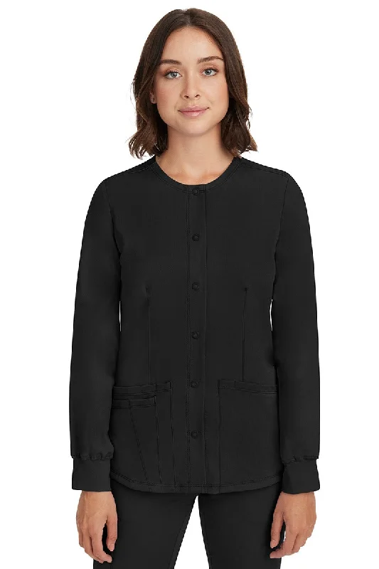 Urban Design Sense HH-Works Women's Megan Snap Front Scrub Jacket | Black