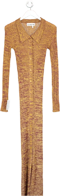Smart Tops Remain Birger Christensen Brown Long Rib Cardigan Dress UK 8
