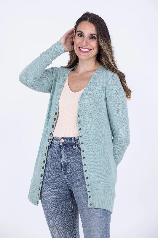 All-Weather Wear Karma Women's Snap Button Cardi