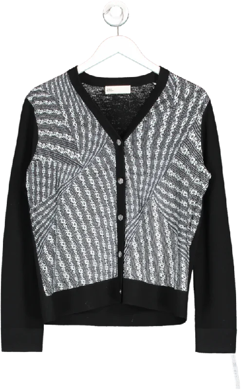 All-Season Outfits Tory Burch Black Silk Front Cardigan UK M