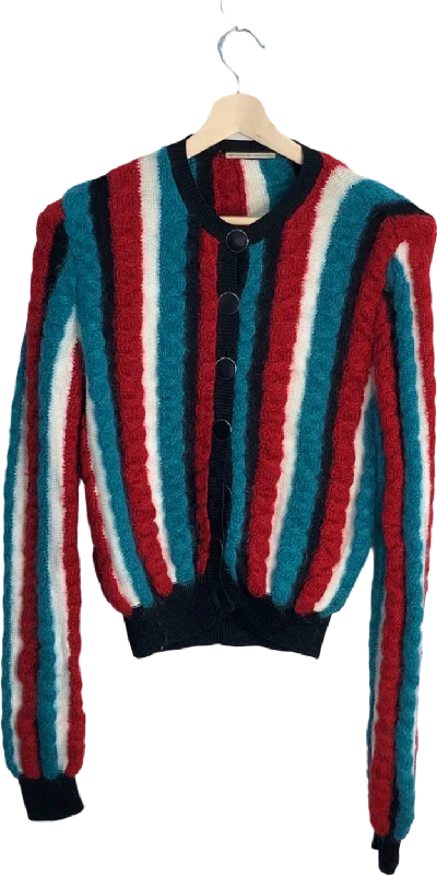 Lightweight T-shirts Marco De Vincenzo Multicolour Striped Cardigan UK 10