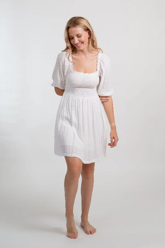 Luxury Customization Miami Smocked Mini Dress