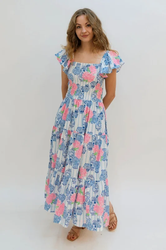 Dressing Tips Asa Smocked Maxi Dress