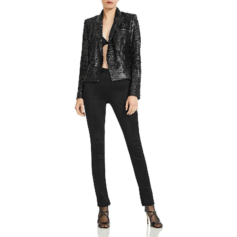 Soft Sweaters L'Agence Womens Brooke Sequined Open Front Double-Breasted Blazer