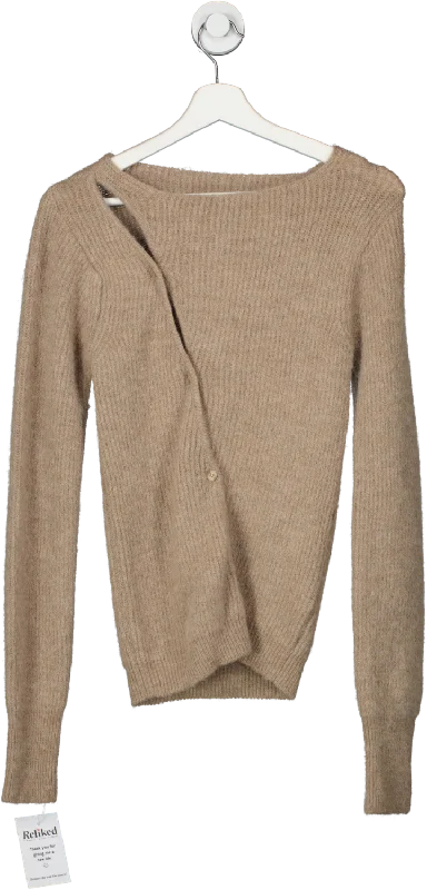 Smart Outfits JACQUEMUS Beige La Maille Pau- Asymmetric Cardigan UK S