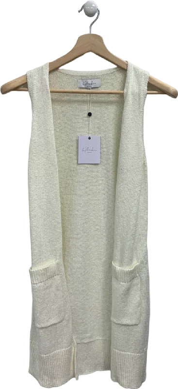 Sports Style L'Academie White Sleeveless Cardigan UK S