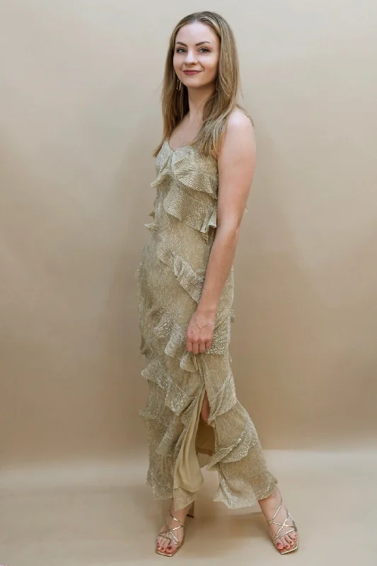 Soft Knitwear Wren Maxi Dress - Gold