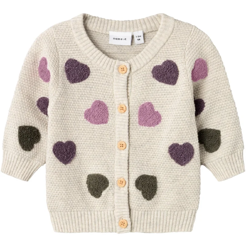 Stylish Comfort Name It Peyote Melange Neheart Knit Cardigan