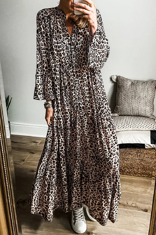 Smart Outfits Christy Leopard Print Maxi Dress | DROPSHIP