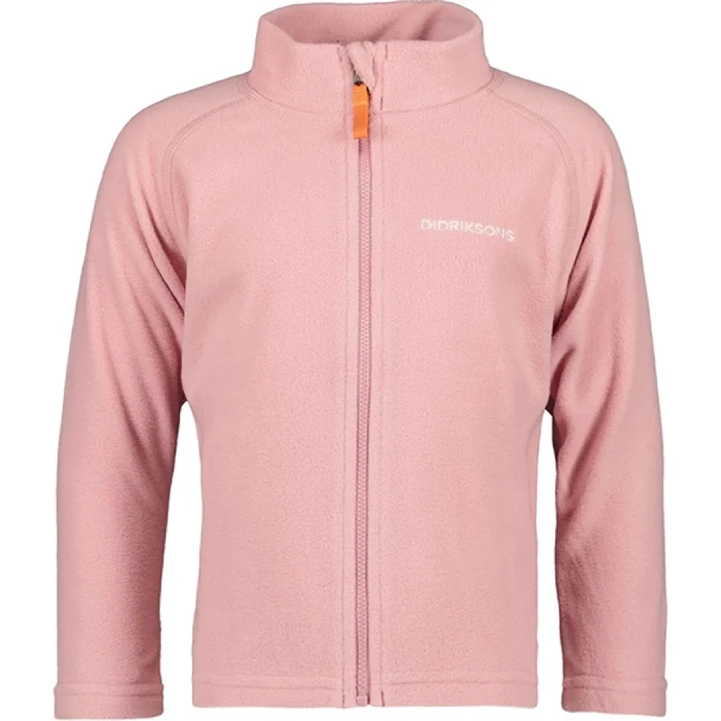 Cozy Looks Didriksons Soft Pink Monte Kids Fleece Cardigan