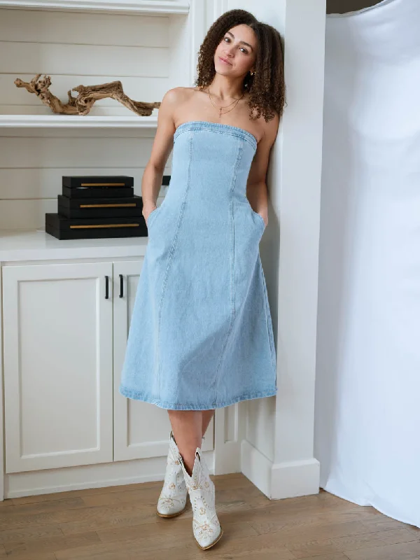 Soft Materials Ash Denim Midi Dress