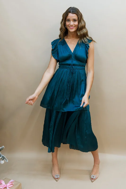 Flexible Styles Camille Emerald Midi Dress