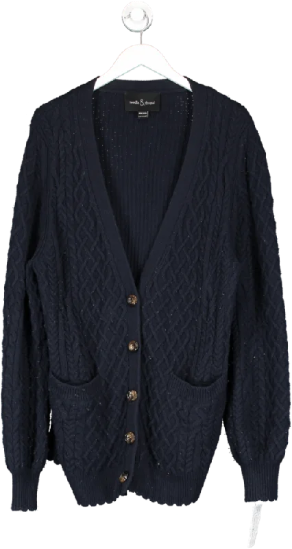 Casual Layers Needle & Thread Blue Elsie Cable Longline Cardigan One Size