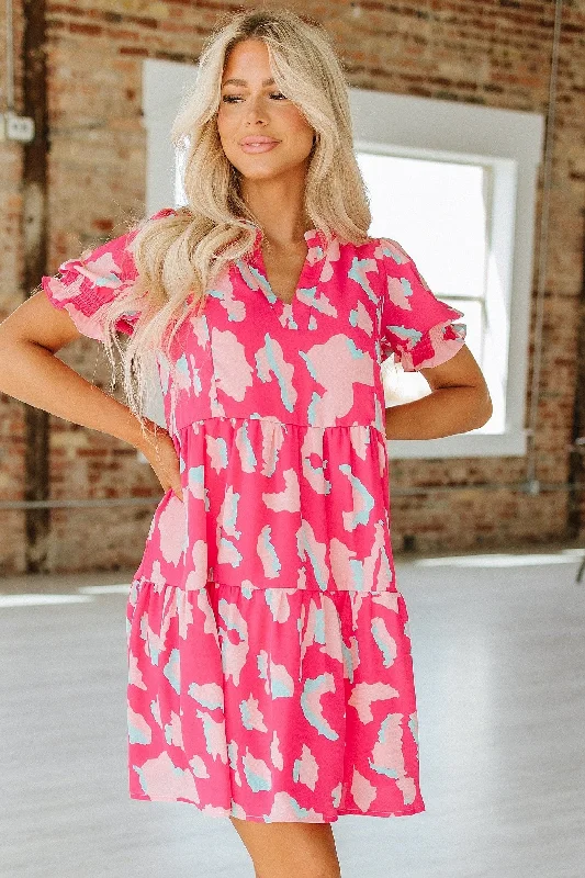 Cozy Basics Francesco Smocked Sleeve Mini Dress | DROPSHIP