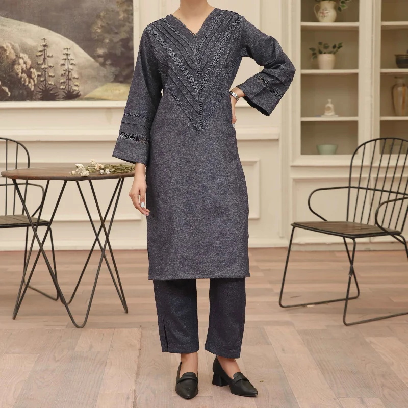 Black Flannel Co-ord Set PW4136