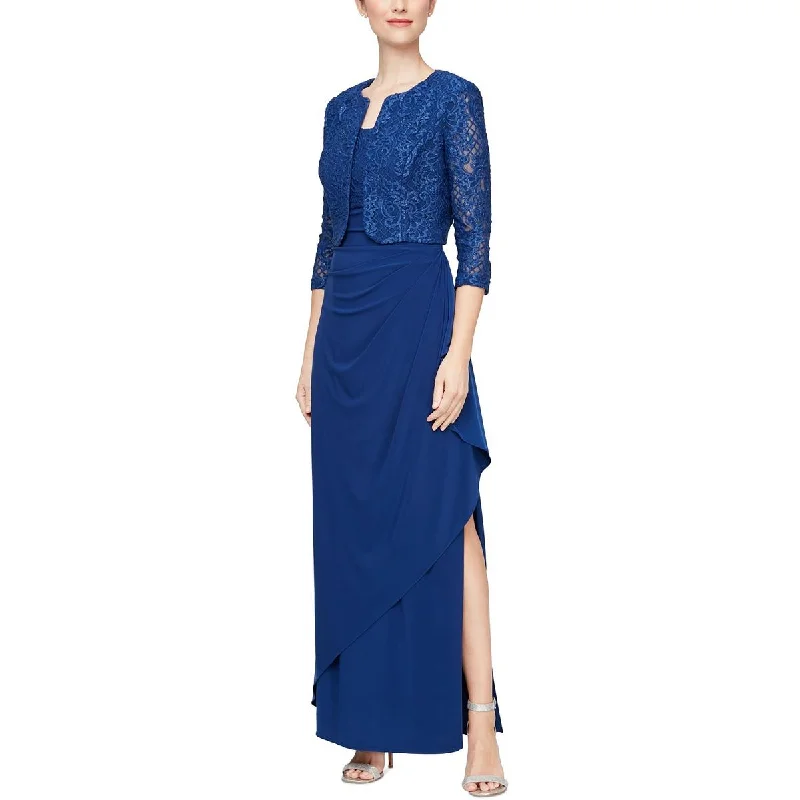 All-Season Outfits Alex Evenings Womens Embroidered Mesh Bolero