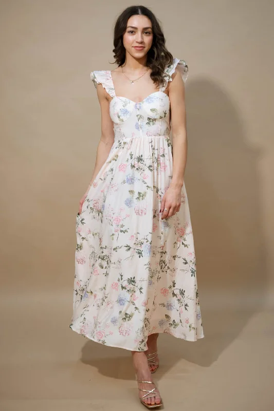 Lightweight T-shirts Leanne Floral Maxi Dress - Blush