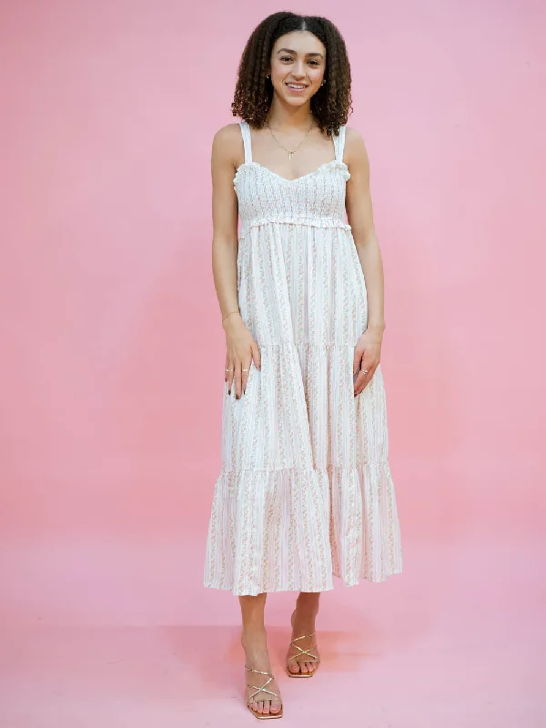 Simple Comfort Meadow Floral Maxi Sundress - Pink