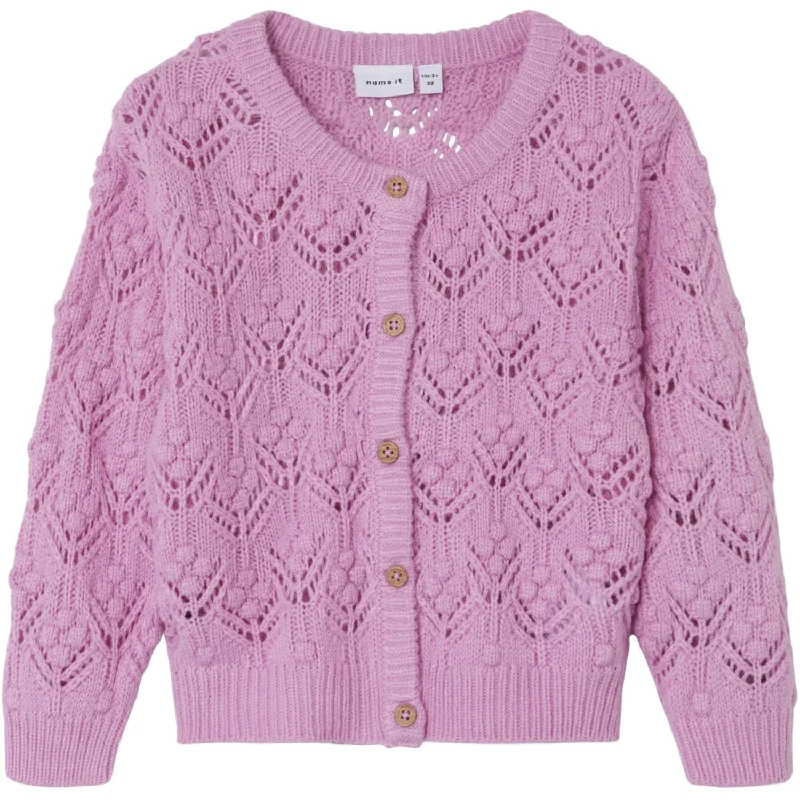 Stylish Layers Name It Pastel Lavender Lasille Knit Cardigan