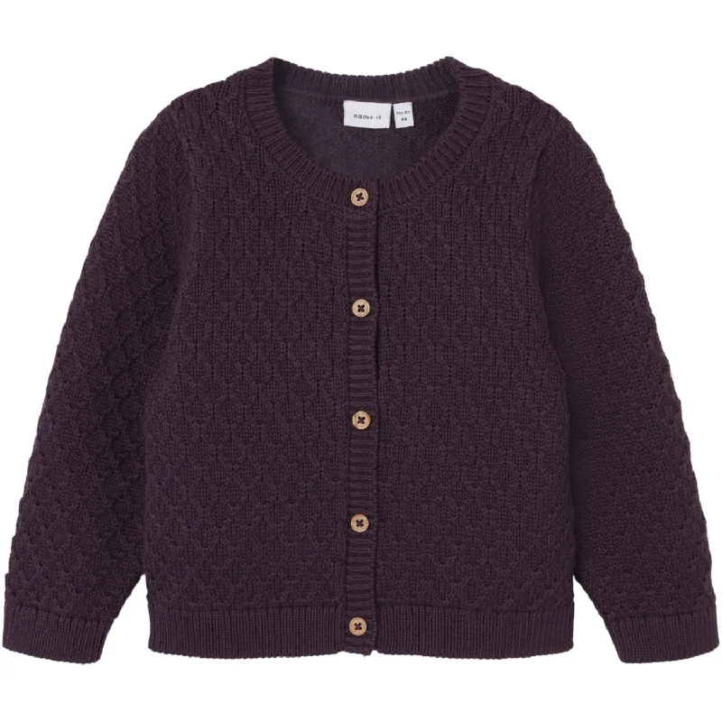 Versatile Knitwear Name It Plum Perfect Lomille Knit Cardigan
