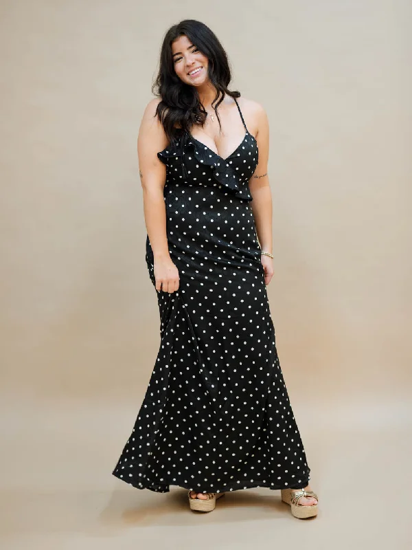 All-Season Outfits Regina Polka Dot Maxi Dress
