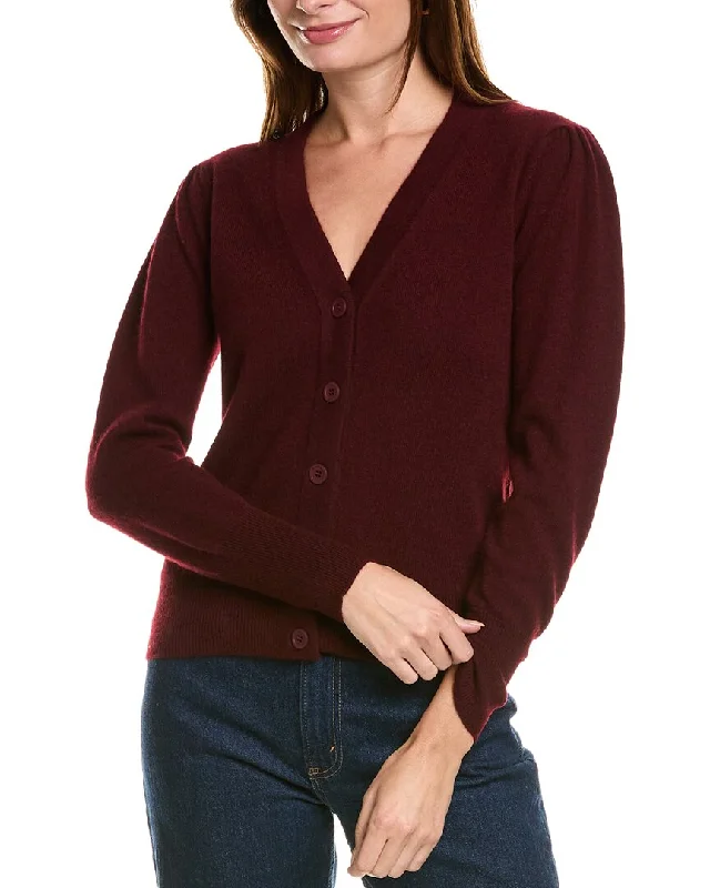 Forte Cashmere Buttoned Short Cashmere Cardigan