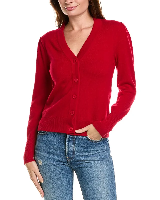 Forte Cashmere Buttoned Short Cashmere Cardigan