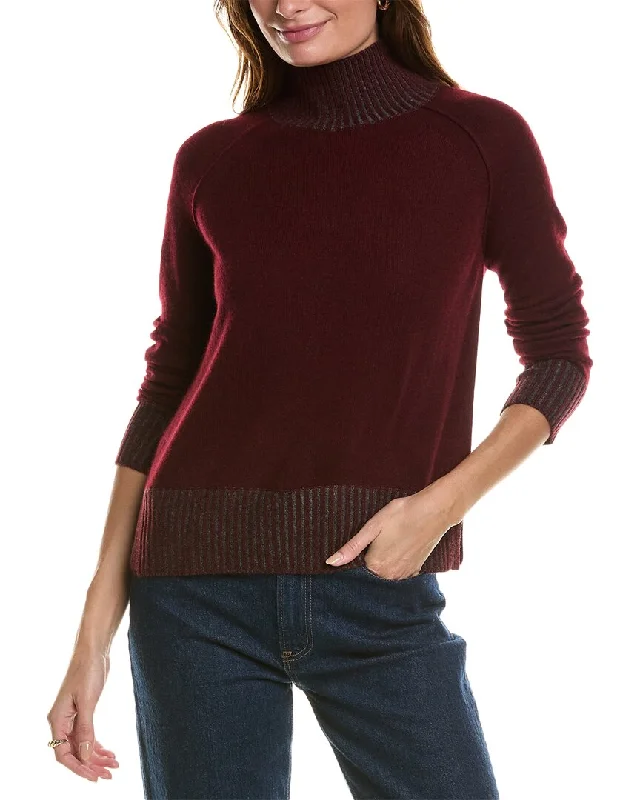 Forte Cashmere Plaited Turtleneck Cashmere Pullover